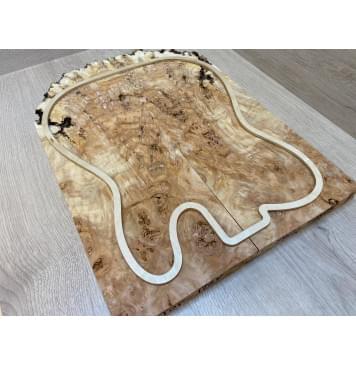 Тополь Белолистка Кап заготовка на топ под заливку Смешанный ААА 25х180х475-400 мм - 2шт.(книжкой)-8