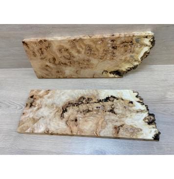 Тополь Белолистка Кап заготовка на топ под заливку Смешанный ААА 25х180х475-400 мм - 2шт.(книжкой)-12