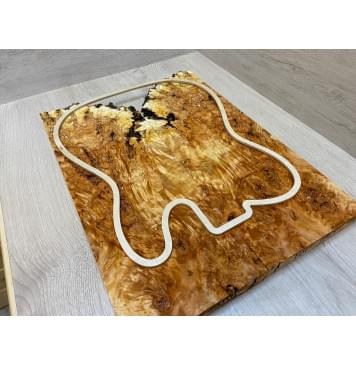 Тополь Белолистка Кап заготовка на топ под заливку Смешанный ААА 25х180х475-400 мм - 2шт.(книжкой)-0