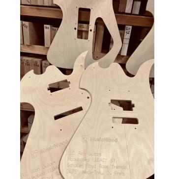 B.C. Rich Guitars Mockingbird LEGACY ST, Schaller Floyd Rose Tremolo, 24,75", Neck-Thru, 24 лада, полный комплект для фрезеровки гитары, фанера 8мм-13