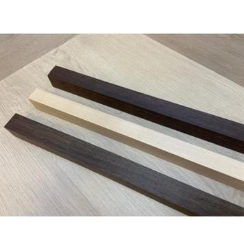 Венге/Клен Белый/Венге заготовка для переклеенного грифа безголовой гитары Радиал ААА 36х(32-27-32)х610 мм - из 3х частей-3