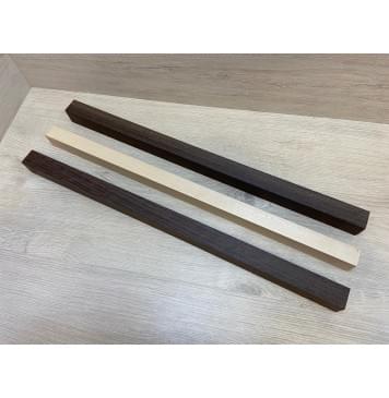 Венге/Клен Белый/Венге заготовка для переклеенного грифа безголовой гитары Радиал ААА 36х(32-27-32)х610 мм - из 3х частей-4