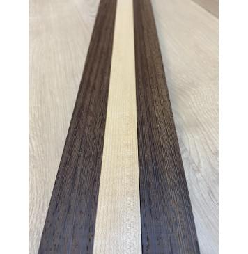 Венге/Клен Белый/Венге заготовка для переклеенного грифа безголовой гитары Радиал ААА 36х(32-27-32)х610 мм - из 3х частей-7