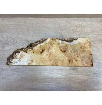 Тополь Белолистка Кап заготовка на топ для Тревел гитары под заливку Смешанный АА 17х190-184х470-280 мм - 1шт (под распил)-2