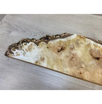 Тополь Белолистка Кап заготовка на топ для Тревел гитары под заливку Смешанный АА 17х190-184х470-280 мм - 1шт (под распил)-6