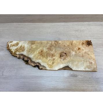 Тополь Белолистка Кап заготовка на топ для Тревел гитары под заливку Смешанный АА 17х190-184х470-280 мм - 1шт (под распил)-9