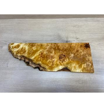 Тополь Белолистка Кап заготовка на топ для Тревел гитары под заливку Смешанный АА 17х190-184х470-280 мм - 1шт (под распил)-0