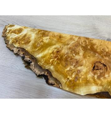 Тополь Белолистка Кап заготовка на топ для Тревел гитары под заливку Смешанный АА 17х190-184х470-280 мм - 1шт (под распил)-12