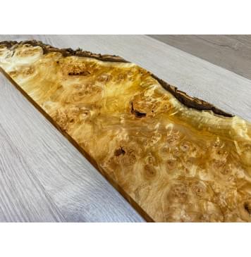 Тополь Белолистка Кап заготовка на топ для Тревел гитары под заливку Смешанный АА 17х190-184х470-280 мм - 1шт (под распил)-14