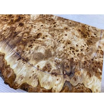 Тополь Кап заготовка на топ под заливку Смешанный ААА 28х180х480 мм - 1шт (под распил)-13