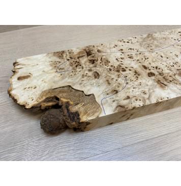 Тополь Кап заготовка на топ под заливку Смешанный ААА 31х160х460 мм - 1шт (под распил)-7