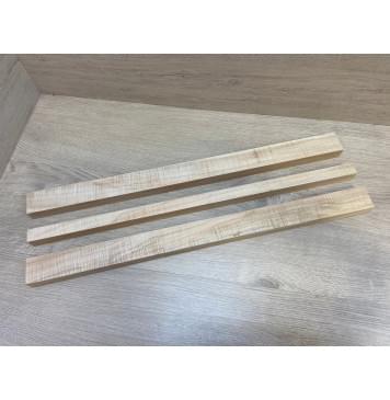 Клен Американский Волнистый заготовка грифа безголовой гитары Радиал А Волна ААА 26.5х(44-23-44)х625 мм - из 3х частей-0
