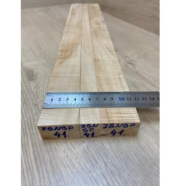 Клен Американский Волнистый заготовка грифа безголовой гитары Радиал А Волна ААА 26.5х(44-23-44)х625 мм - из 3х частей-3