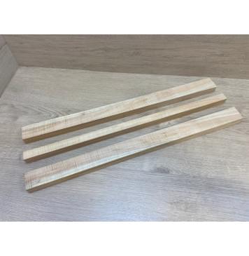 Клен Американский Волнистый заготовка грифа безголовой гитары Радиал А Волна ААА 26.5х(44-23-44)х625 мм - из 3х частей-6