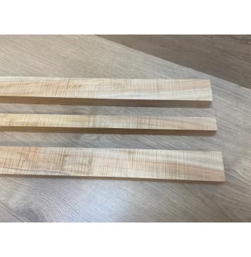 Клен Американский Волнистый заготовка грифа безголовой гитары Радиал А Волна ААА 26.5х(44-23-44)х625 мм - из 3х частей-8