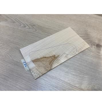 Клён Белый заготовка накладки на головку грифа Радиал АА 5х123х225 мм-0