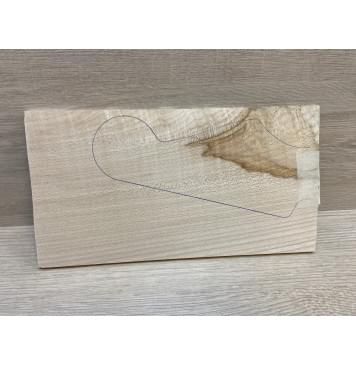 Клён Белый заготовка накладки на головку грифа Радиал АА 5х123х225 мм-3