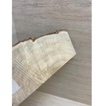 Клён Белый Явор, Волнистый заготовка накладки на головку грифа Смешанный ААА Волна А 3.5х115-80х220 мм-7