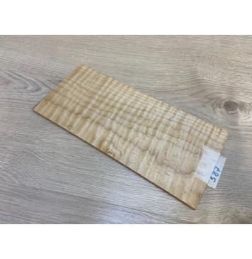 Клён Белый Явор, Волнистый заготовка накладки на головку грифа Смешанный ААА Волна ААА 6х120х265 мм-0