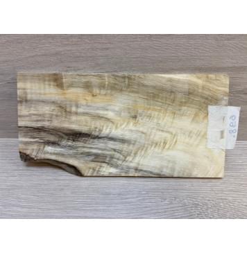 Тополь Болотный Волнистый заготовка накладки на головку грифа Смешанный ААА Волна АА 4х100-114х220 мм-3