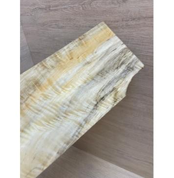 Тополь Болотный Волнистый заготовка накладки на головку грифа Смешанный ААА Волна АА 4х100-114х220 мм-5