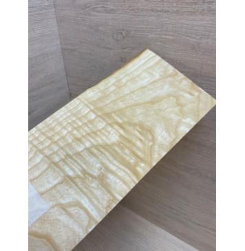 Ясень Белый Волнистый заготовка накладки на головку грифа Смешанный ААА Волна АА 5х114х245 мм-4