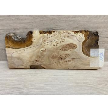 Карагач Кап заготовка накладки на головку грифа Смешанный ААА 7х97х220 мм-2