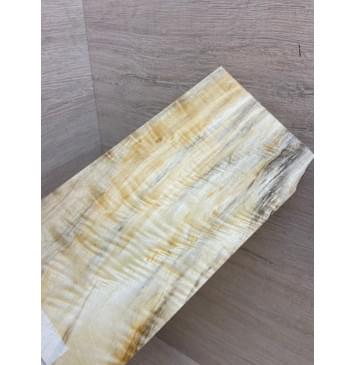 Тополь Болотный Волнистый заготовка накладки на головку грифа Смешанный ААА Волна АА 6х114х220 мм-5