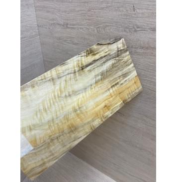 Тополь Болотный Волнистый заготовка накладки на головку грифа Смешанный ААА Волна АА 6х114х220 мм-6