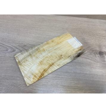 Тополь Болотный Волнистый заготовка накладки на головку грифа Смешанный ААА Волна АА 6х114х220 мм-3