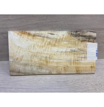 Тополь Болотный Волнистый заготовка накладки на головку грифа Смешанный ААА Волна АА 6х114х220 мм-4