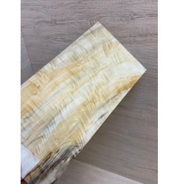 Тополь Болотный Волнистый заготовка накладки на головку грифа Смешанный ААА Волна АА 6х114х220 мм-6