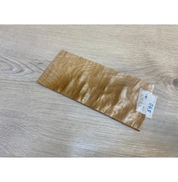 Клён Белый Явор, Волнистый заготовка накладки на головку грифа Тангент ААА Волна АА 6х95х200 мм-3