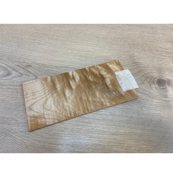 Клён Белый Явор, Волнистый заготовка накладки на головку грифа Тангент ААА Волна АА 6х95х200 мм-4