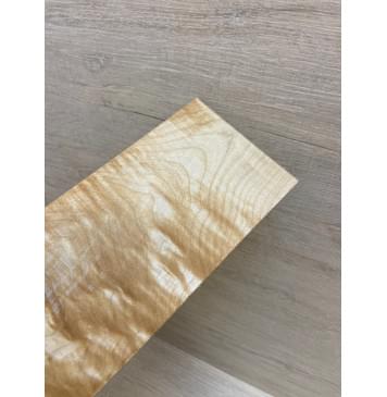 Клён Белый Явор, Волнистый заготовка накладки на головку грифа Тангент ААА Волна АА 6х95х200 мм-0