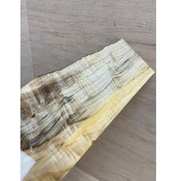 Тополь Болотный Волнистый заготовка накладки на головку грифа Смешанный ААА Волна АА 6.5х80-125х255 мм-7