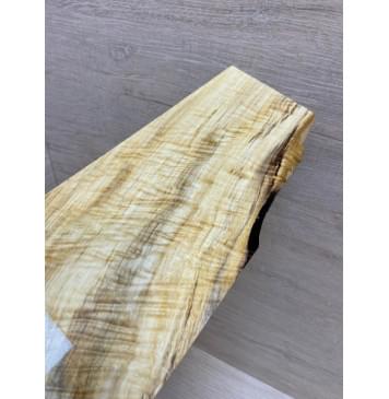 Тополь Болотный Волнистый заготовка накладки на головку грифа Смешанный ААА Волна ААА 6х70-120х220 мм-3