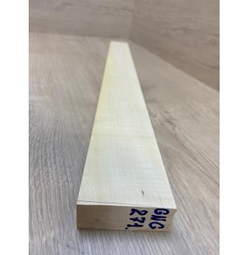 Клён Белый Явор, Волнистый заготовка грифа для Безголовой гитары Радиал ААА Волна А 27х66-50х562 мм-1