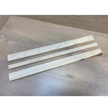 Клен Белый Явор, Волнистый заготовка грифа безголовой гитары Радиал АА Волна ААА 21х(41-21-41)х575 мм - из 3х частей (АКЦИЯ)-0