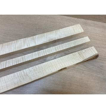 Клен Белый Явор, Волнистый заготовка грифа безголовой гитары Радиал АА Волна ААА 21х(41-21-41)х575 мм - из 3х частей (АКЦИЯ)-2