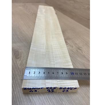 Клен Белый Явор, Волнистый заготовка грифа безголовой гитары Радиал АА Волна ААА 21х(41-21-41)х575 мм - из 3х частей (АКЦИЯ)-4