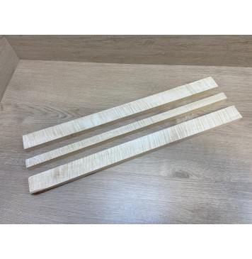 Клен Белый Явор, Волнистый заготовка грифа безголовой гитары Радиал АА Волна ААА 21х(41-21-41)х575 мм - из 3х частей (АКЦИЯ)-6