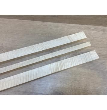 Клен Белый Явор, Волнистый заготовка грифа безголовой гитары Радиал АА Волна ААА 21х(41-21-41)х575 мм - из 3х частей (АКЦИЯ)-7