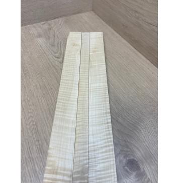 Клен Белый Явор, Волнистый заготовка грифа безголовой гитары Радиал АА Волна ААА 21х(41-21-41)х575 мм - из 3х частей (АКЦИЯ)-10