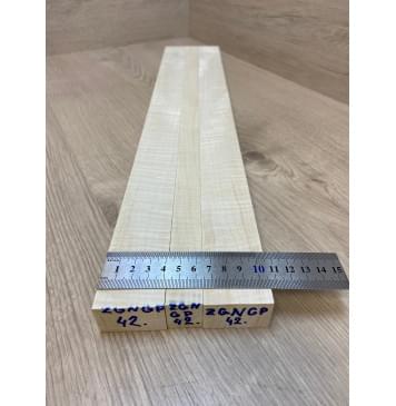 Клен Белый Явор, Волнистый заготовка грифа безголовой гитары Радиал АА Волна ААА 25.5х(40-21-40)х575 мм - из 3х частей (АКЦИЯ)-4