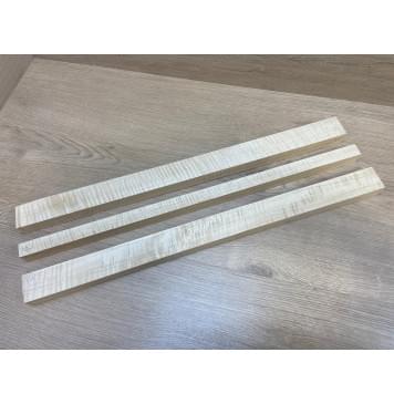 Клен Белый Явор, Волнистый заготовка грифа безголовой гитары Радиал АА Волна ААА 25.5х(40-21-40)х575 мм - из 3х частей (АКЦИЯ)-6