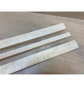 Клен Белый Явор, Волнистый заготовка грифа безголовой гитары Радиал АА Волна ААА 25.5х(40-21-40)х575 мм - из 3х частей (АКЦИЯ)-7