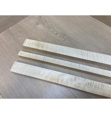 Клен Белый Явор, Волнистый заготовка грифа безголовой гитары Радиал АА Волна ААА 25.5х(40-21-40)х575 мм - из 3х частей (АКЦИЯ)-8