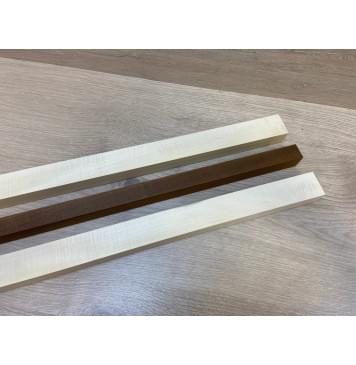 Клен Белый Явор, Волнистый/Ясень Печёный 180гр заготовка для переклеенного грифа электрогитары Радиал АА Волна А 25.5х(35-23-35)х695 мм - из 3х частей-7