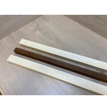 Клен Белый Явор, Волнистый/Ясень Печёный 180гр заготовка для переклеенного грифа электрогитары Радиал АА Волна А 25.5х(35-23-35)х695 мм - из 3х частей-8